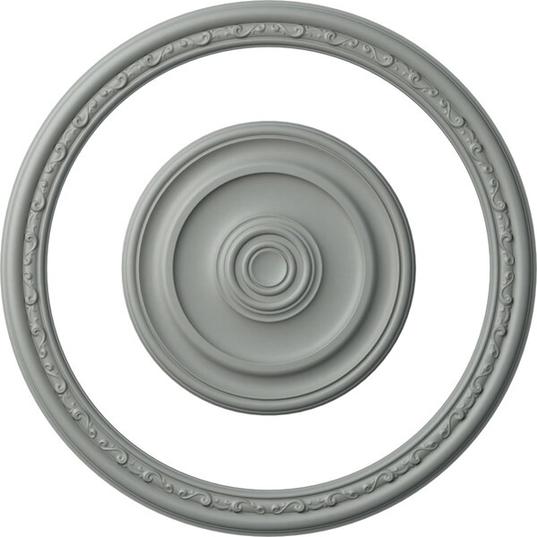 Ekena Millwork 36-in. OD x 29 1/2-in. ID Ceiling Ring w/19 3/4-in. OD Ceiling Medallion Kepler Traditional Kit CRM35WA20KP - main